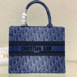 Christian Dior Small Dior Book Tote Blue